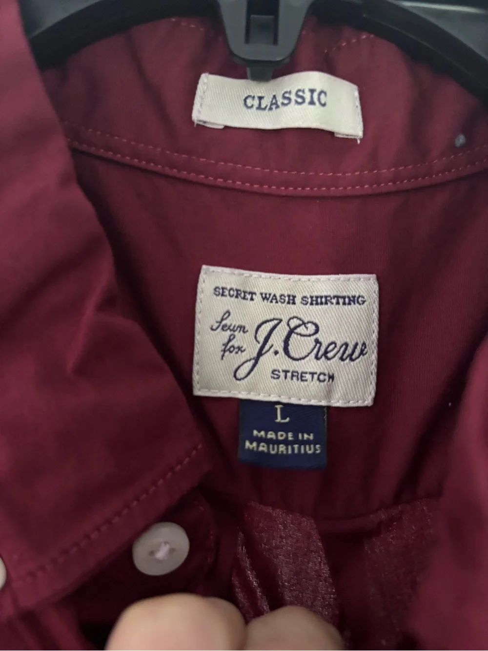 J. Crew Men's Classic Button-Down Shirt - Wine
